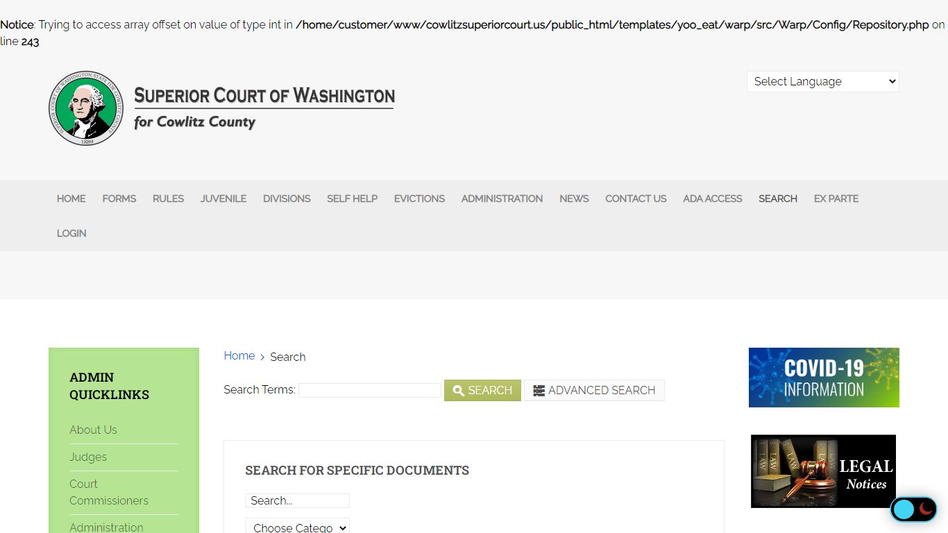 Search - cowlitzsuperiorcourt.us